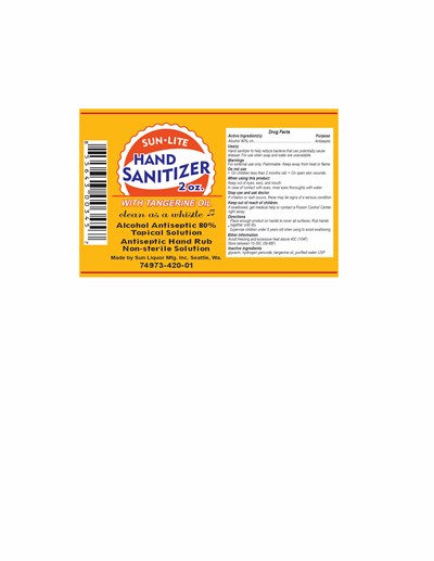 label - Sun Lite Tangerine clean